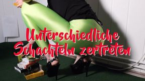 Crush different boxes - Unterschiedliche Schachteln zertreten