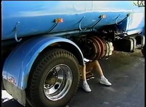 Big boobs hairy pussy fucking in the parking