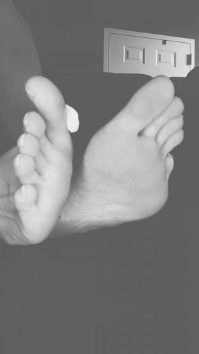 Moisturizing my Goddess feet!