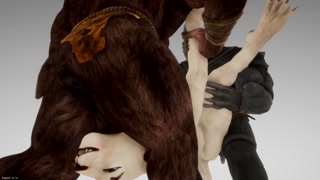 Innocent Furry Girl x Monster Cocks