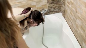 Slapping my BITCH`s ugly face - DESTROYED MAKE UP - Lezdom