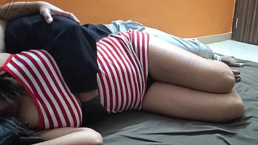 Young babe (18+) Asian gets fucked by stepbrother