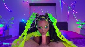 tia maria gets her enormous boobs soaked in sweat, drool and cum!