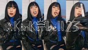 Human ashtray in all PVC