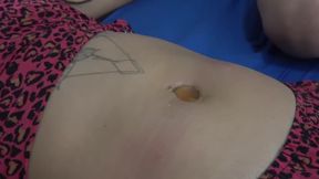 Sexy belly button licking w/ 2 hot girls