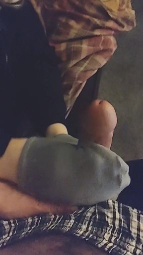 Sock Handjob Slow-mo