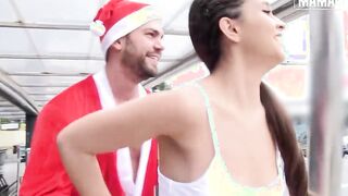 CHICASLOCA - Gigantic Butt Spanish women Nikki Litte Celebrates Christmas With Outside Sex - MAMACITAZ