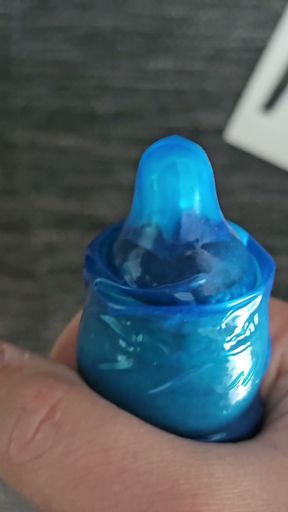 User request - red and blue condom   Clip 1