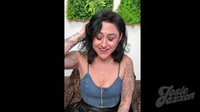 Double Blowjob Behind the Dumpster with Facial + Cum Kiss
