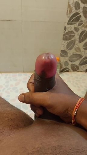 Morning cum in bathroom