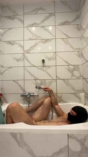Cool Guy Jerked off in Foam