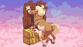 Furry game Cloud Meadow Furry centaur monster with huge creampie