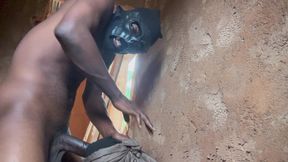 Warrior leave the battlefield &amp; get to uncompleted building &amp; made special masturbator &amp; cumshot