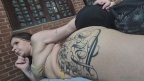 Blonde Goddess Sitting on the Idiot Slave's Face - by Isabelita and Slave Alan - Part 4
