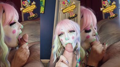 Clown Girl Blows Big Dick