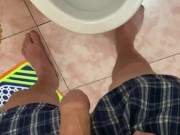 Male Peeing And Washing