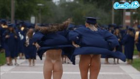 Busty Tanlined Women Masturbate on a Bus
