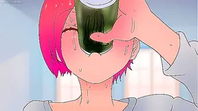 After energy drinks'the girl has enough strength for at least five men Σ( °Д °;) Hentai -