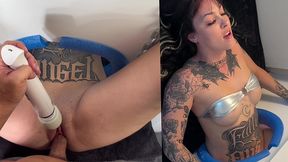 tatted college babe millie millz & teddy tarantino female glory hole