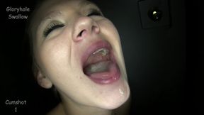 shy girl gobbles down many loads of cum 3rd visit