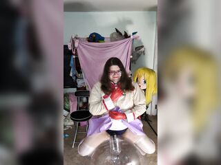 PVC Madoka Cosplay, Gagged and Humping Vibraitor Inflatable