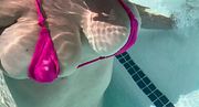Artemisia Love sexy time in the jacuzzi wearing a micro bikini and flashing her areola link in bio