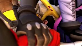 Tracer and Widowmaker Double Ass Worship Mercy