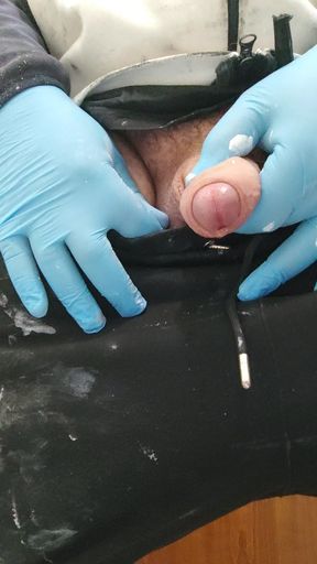 Horney cock flashing pee