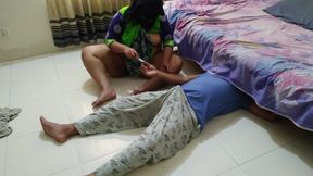 Hijab Muslim Big Butt Hot Maid Gets Stuck Under Bed While Cleaning Bedroom.