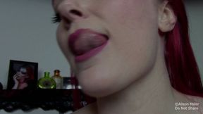 Square Lips In Lip Stain, With Loads Of Sniffing