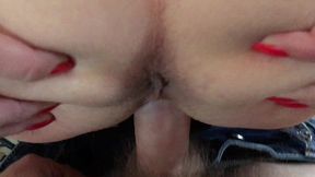 shhh they must fuck silent till workers around. risky sex at the construction with builder. he made teen pussy creampied