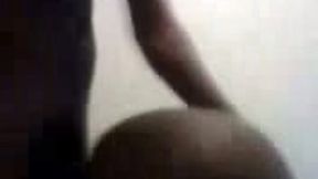 Bootylitious ebony wife shakes her phat ass while doggyfucking
