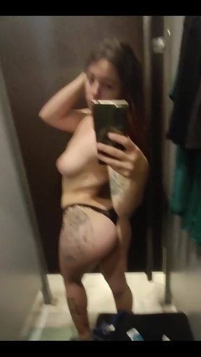 Filmed Naked While Shopping for Clothes