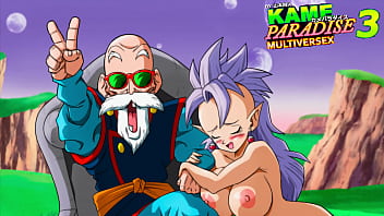 Kame Paradise 3 - West Supreme Kai gets saved by Roshi'_s huge cock