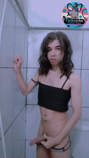 Miss Carlezinha Trans Woman Broken Slut Naughty Slut in Wet Panties Carles Slut Ready to Swallow Hard Cock