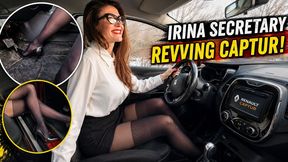 IRINA SECRETARY WINTER REVVING TIGHTS AND WHITE PANTIES full video 21 min