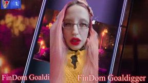 Jerking off Goof for big red lips