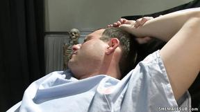 ”black cock tranny doc anal fucks man”