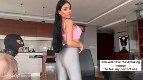 Face sitting ass and feet worship with my slave - Polish Language | Evilwoman