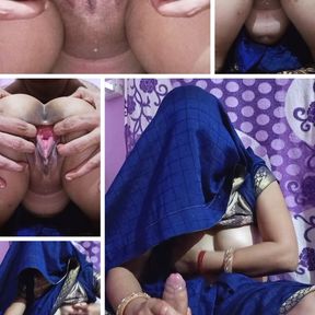 Indian desi aunty satisfied her husband with cock oil massage and masturbation