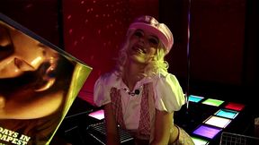 harmony hex wears white lingerie and pantyhose, bends over for paul chaplin in the bar