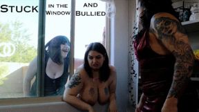 Stuck in the Window and Bullied - SD - Featuring Sydney Screams, Virah Payam, and Jane Judge with Lesbian Roommate Humiliation, Predicament Bondage, BBW Ass in Granny Panties Outside and Embarrassed Naked