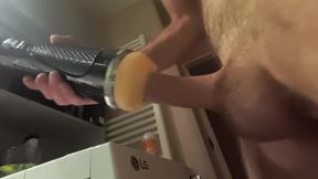 Toys riding hard and creampie, intense orgasm