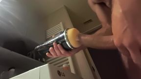 Toys riding hard and creampie, intense orgasm