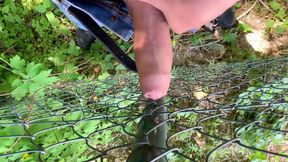 Risky Outdoor Precum Leaking, Cumshot and Letting Cum Outdoor