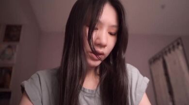 innocent chinese girl gushing daddy asmr amateur solo