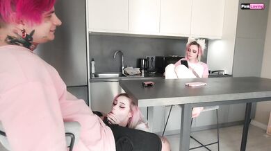 CHANGE. Wife came at the most inconvenient moment - pinkloving