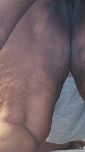 Black horny ebony BBW milf gets stroked from behind till he shoots his big load