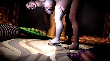 Asian MILF Standing Fuck in the Fertility Temple