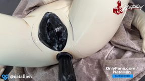 Creamy Dildo Fucking W Latex Doll With Verified Amateurs